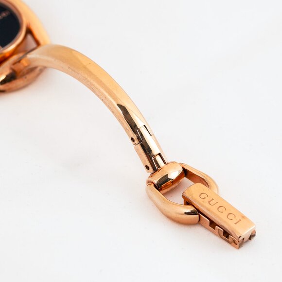 Gucci YA139507 Rose Gold Horsebit Bangle Watch - Picture 5 of 6